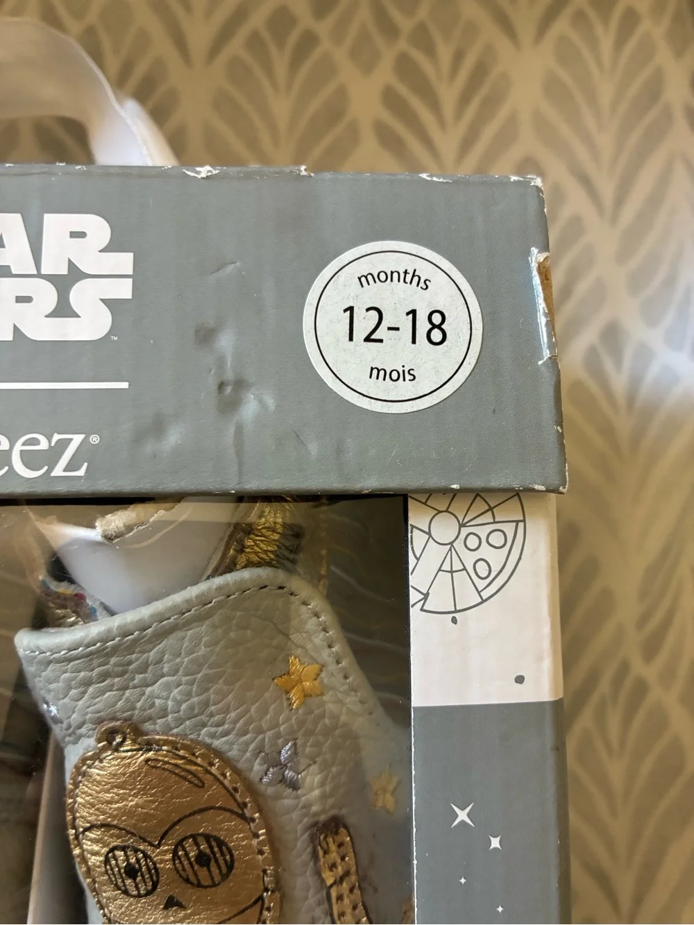 Robeez Star Wars Grey and Gold R2-D2 & C-3PO Baby Shoes
